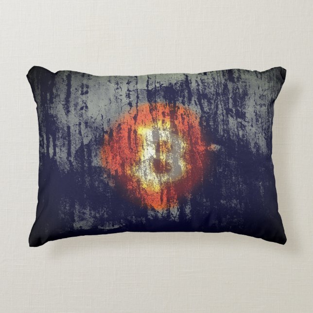 Bitcoin Resilient Art Dekokissen (Vorderseite)