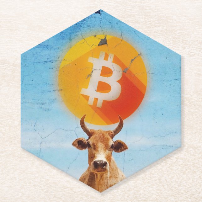 Bitcoin Resilient Bull Untersetzer (Vorderseite)