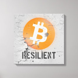 Bitcoin-resistente Kunst (auf Cracked Wall HD) Leinwanddruck