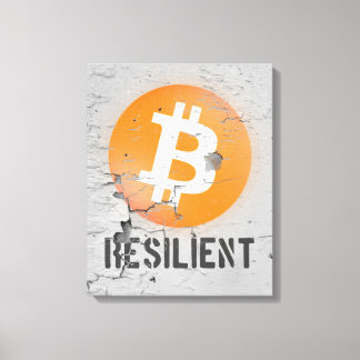 Bitcoin-resistente Kunst (auf Cracked Wall HD) Leinwanddruck