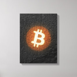 Bitcoin-resistente Kunst (auf schwarzer Wand HD) Leinwanddruck