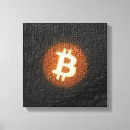 Bitcoin-resistente Kunst (auf schwarzer Wand HD) Leinwanddruck