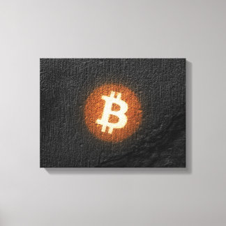 Bitcoin-resistente Kunst (auf schwarzer Wand HD) Leinwanddruck