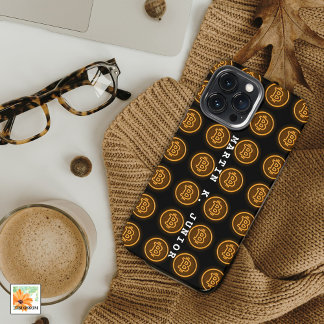 bitcoin RETRO-geführte Schilder CRYPTO personalisi iPhone 13 Pro Max Hülle