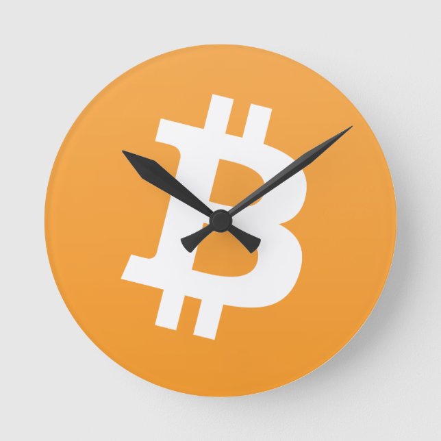 Bitcoin Runde Wanduhr (Vorderseite)