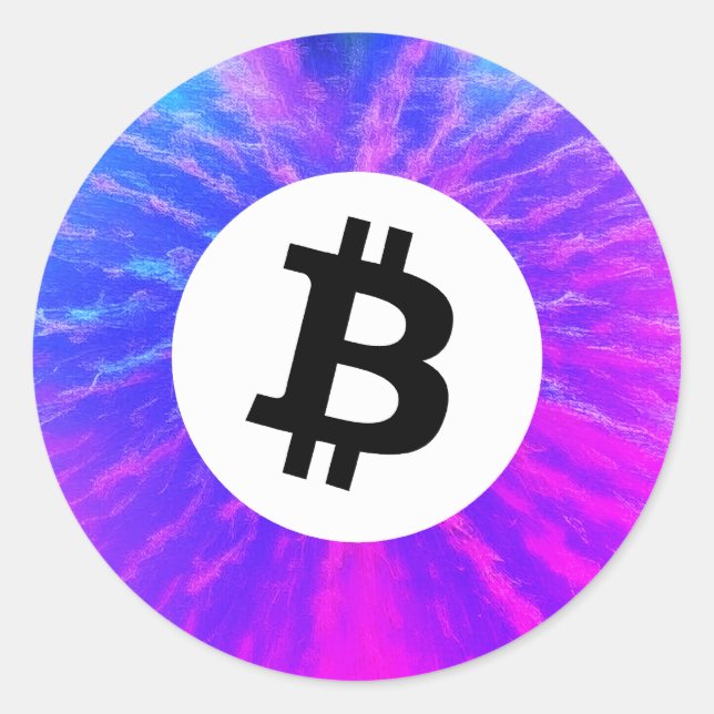 Bitcoin Runder Aufkleber (Vorderseite)