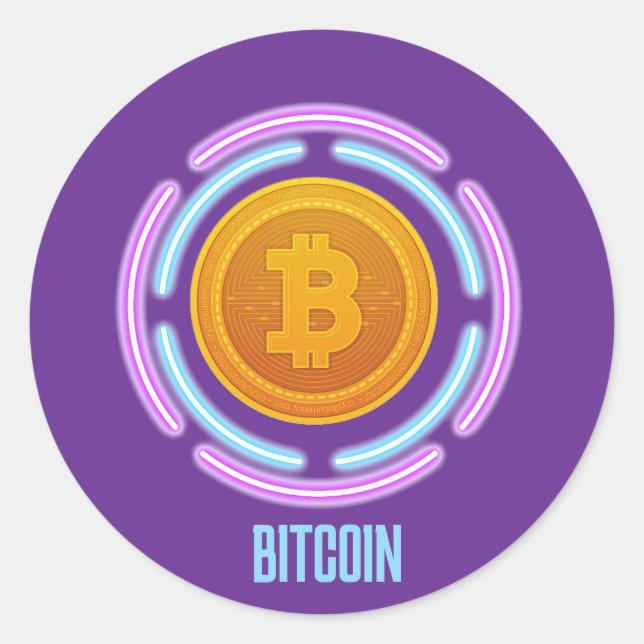 BITCOIN RUNDER AUFKLEBER (Vorderseite)
