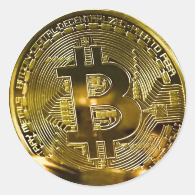 Bitcoin Runder Aufkleber (Vorderseite)