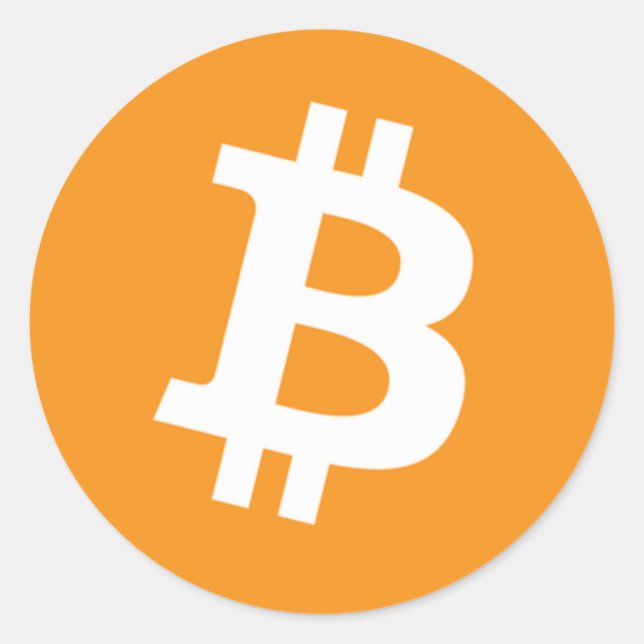 Bitcoin Runder Aufkleber (Vorderseite)