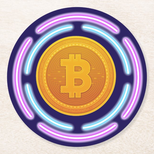 BITCOIN RUNDER PAPPUNTERSETZER (Vorderseite)