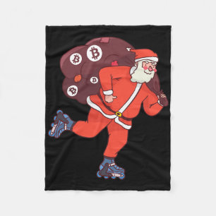 Bitcoin Santa Claus Kryptowährung Santa Crypto Fleecedecke