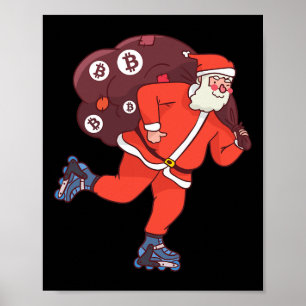 Bitcoin Santa Claus Kryptowährung Santa Crypto Poster