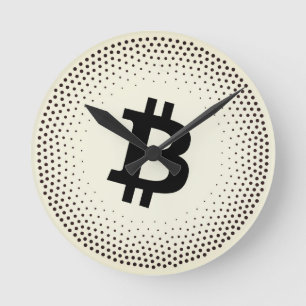 Bitcoin Sat Dots Runde Wanduhr