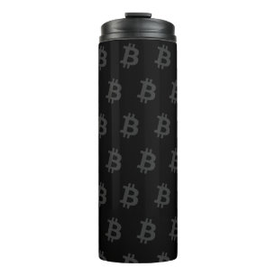 Bitcoin Schwarz Thermosbecher