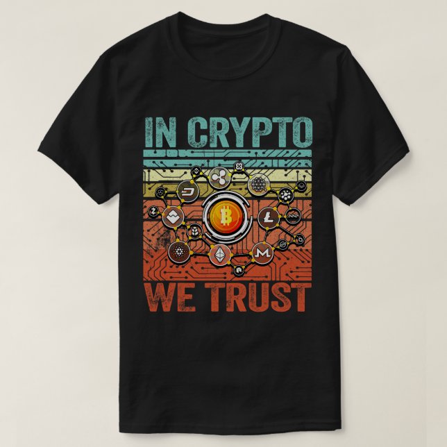 Bitcoin Shirt Blockchain Kryptowährung in Krypto (Design vorne)