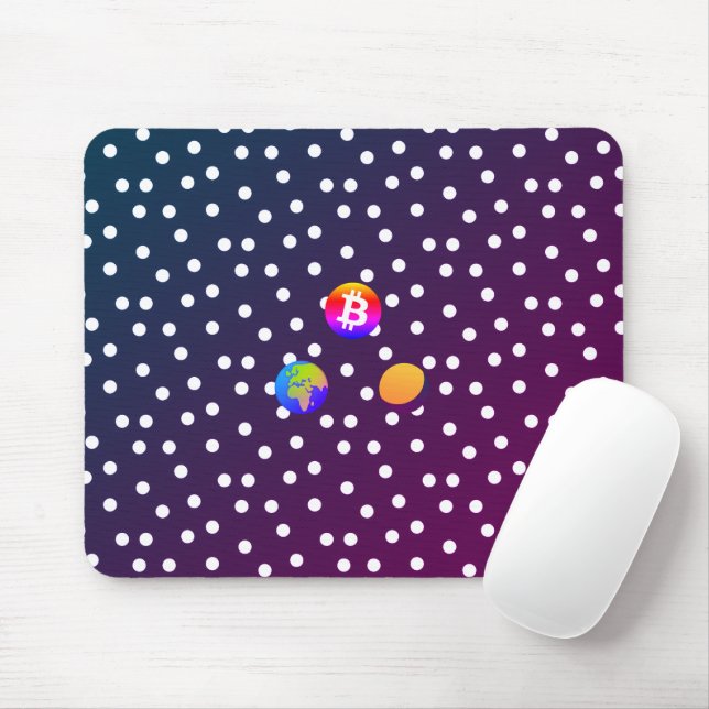 Bitcoin Solar System Mousepad (Mit Mouse)