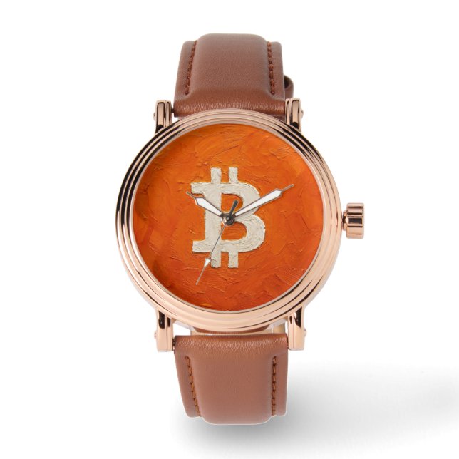 Bitcoin Standard (Oil, Style: 2) Armbanduhr (Vorderseite)