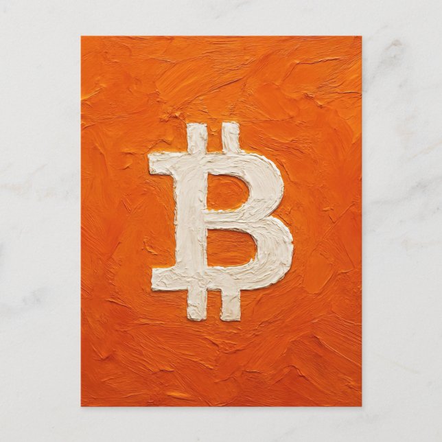 Bitcoin Standard (Oil, Style: 2) Postkarte (Vorderseite)
