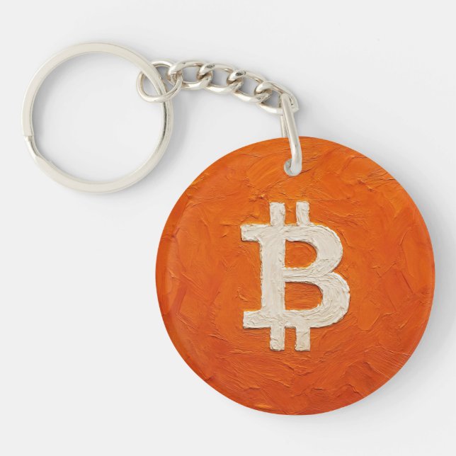 Bitcoin-Standard (Öl, Stil: 2) Schlüsselanhänger (Vorderseite)