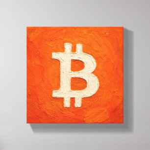 Bitcoin-Standard (Öl, Stil: 3) Leinwanddruck