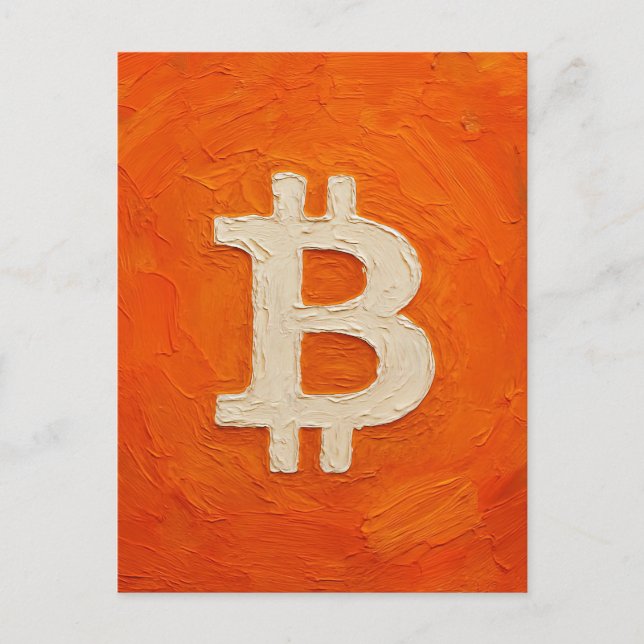 Bitcoin-Standard (Öl, Stil: 3) Postkarte (Vorderseite)