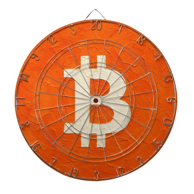 Bitcoin-Standard (Öl, Stil: 4) Dartscheibe (vorne)