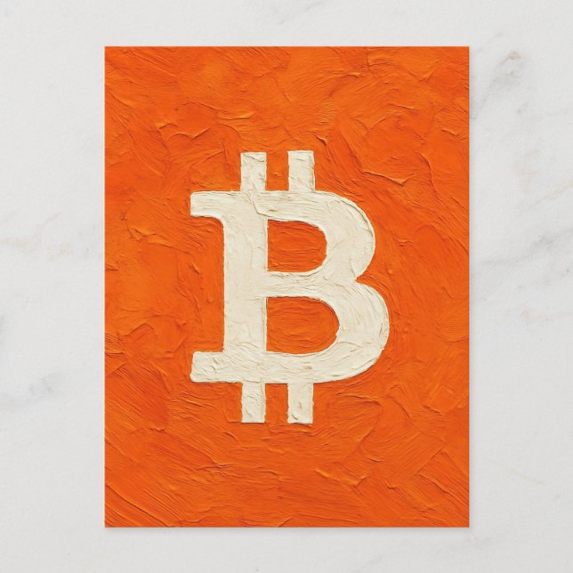 Bitcoin-Standard (Öl, Stil: 4) Postkarte (Vorderseite)