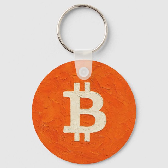 Bitcoin-Standard (Öl, Stil: 4) Schlüsselanhänger (Vorderseite)