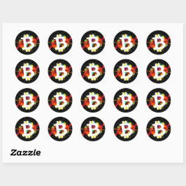 Bitcoin-Sticker Runder Aufkleber