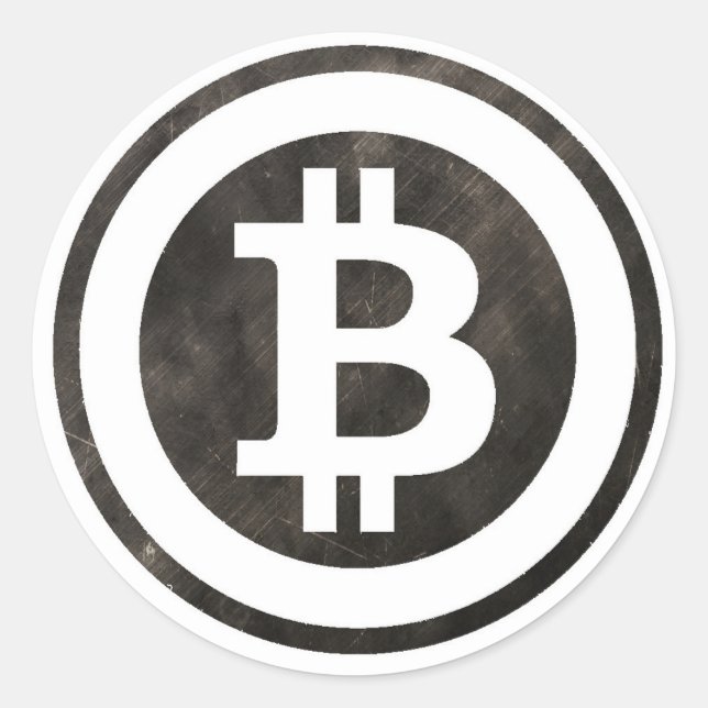 Bitcoin-Sticker Runder Aufkleber (Vorderseite)