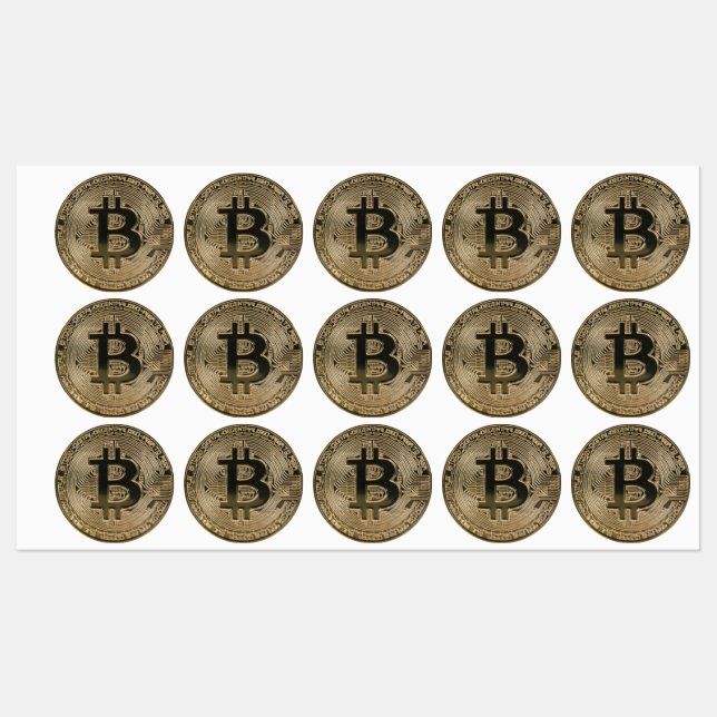 Bitcoin Stickers Etiketten (Blatt)