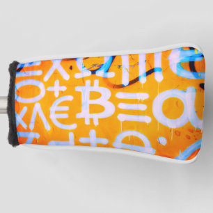 Bitcoin-Straßenkunst (Orange Malerei Nr. 1) Golf Headcover