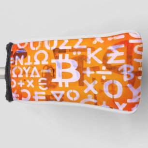 Bitcoin-Straßenkunst (Orange Malerei Nr. 6) Golf Headcover
