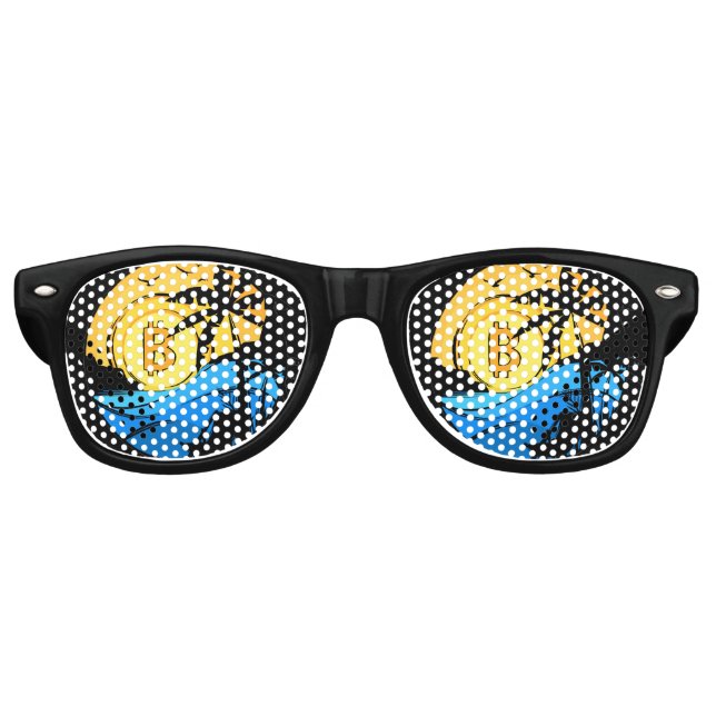 Bitcoin Summer - Krypto-Münze Funny Partybrille (Vorderseite)