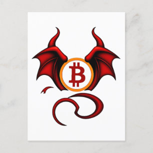 Bitcoin Teufel Postkarte