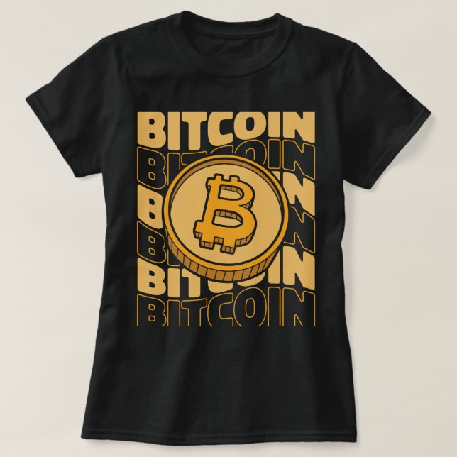 Bitcoin Text Blockchains Krypto Cryptowährung Bit T-Shirt (Design vorne)