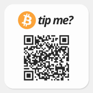 Bitcoin Tipp für mich? Quadratischer Aufkleber
