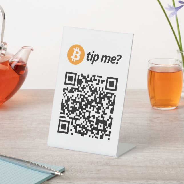 Bitcoin Tipp für mich? Sockelschild (In SItu)