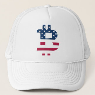Bitcoin USA FLAG HAT Truckerkappe