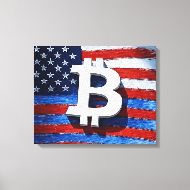 Bitcoin USA Leinwanddruck (Vorderseite)