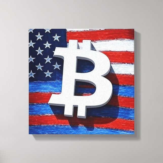 Bitcoin USA Leinwanddruck (Vorderseite)