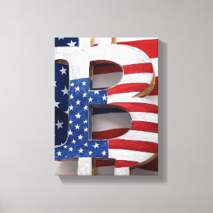 Bitcoin USA Leinwanddruck