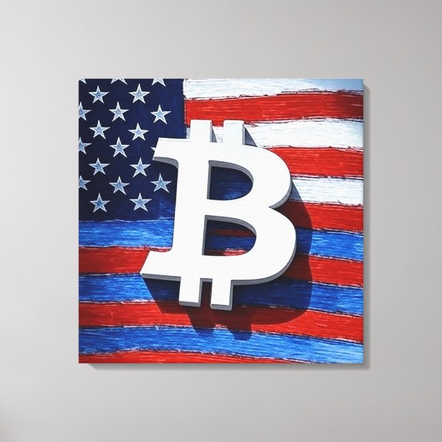 Bitcoin USA Leinwanddruck (Vorderseite)