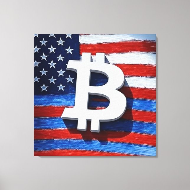 Bitcoin USA Leinwanddruck (Vorderseite)
