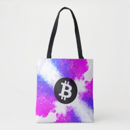 Bitcoin-Wasserfarbe (Stil 6 - Miami Beach) Tasche