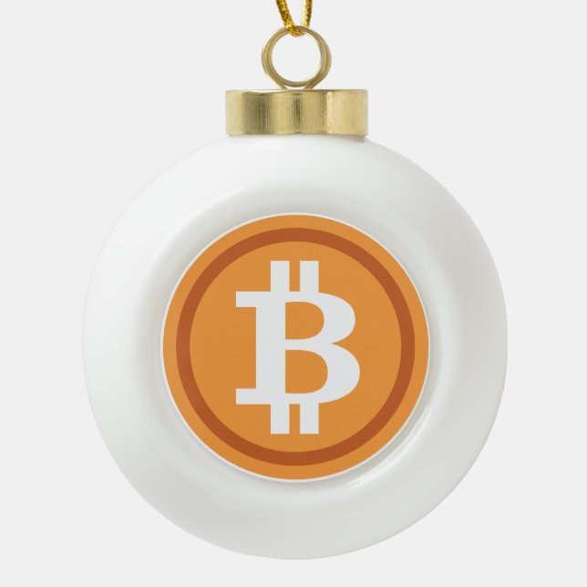 Bitcoin Weihnachtsbaum Ornament Krypto Holiday (Vorderseite)