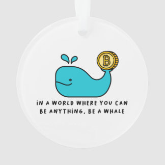 Bitcoin Whale Crypto Investor & BTC Trading Design Ornament