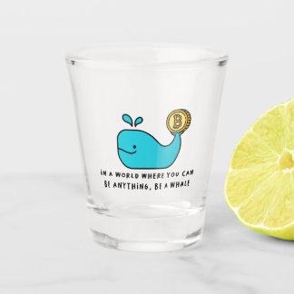 Bitcoin Whale Crypto Investor & BTC Trading Design Schnapsglas