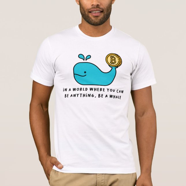Bitcoin Whale Crypto Investor & BTC Trading Design T-Shirt (Vorderseite)