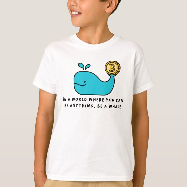 Bitcoin Whale Crypto Investor & BTC Trading Design T-Shirt (Vorderseite)